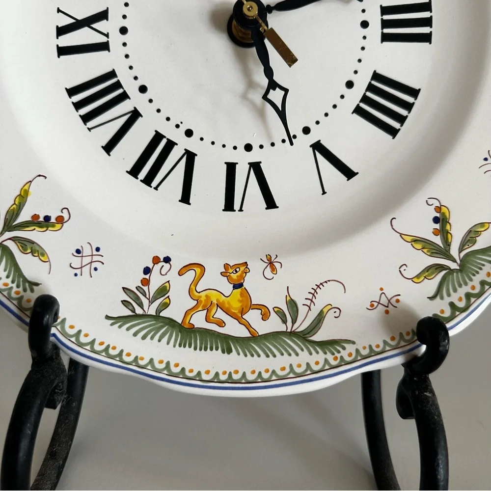 Vintage Hand Painted Wall Clock‎ France